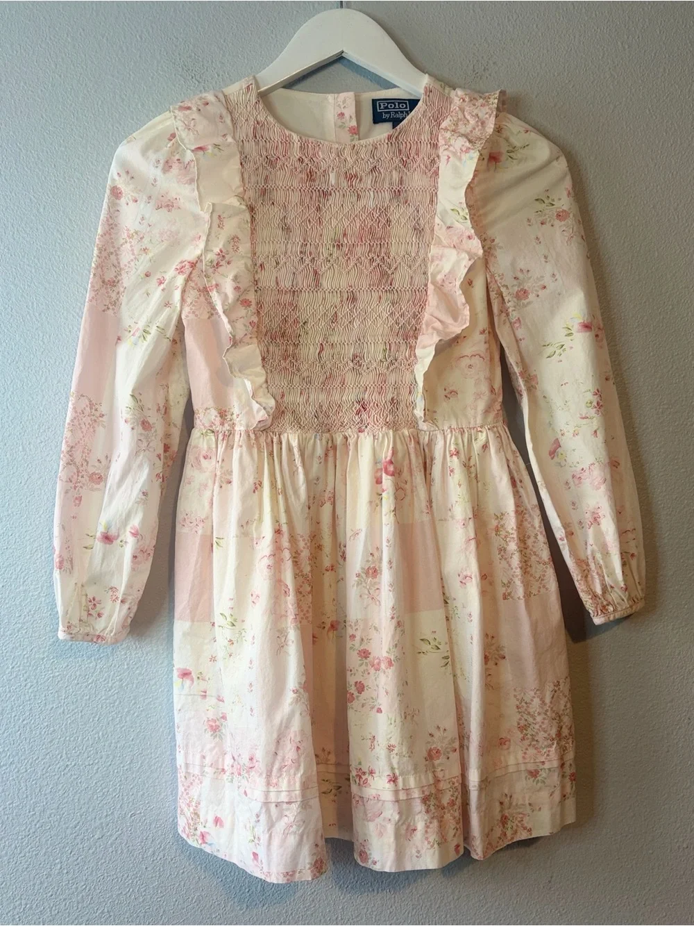 Polo by Ralph Lauren Pink Floral Smocked Kids Dress